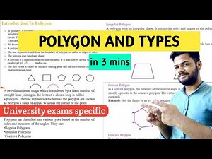 Polygon in computer graphics | Types of polygon in computer graphics | Lec-16