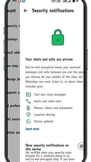 whatsapp ko safe kaise rakhe 2026 || how to enable Whatsapp security notification | #whatsapp #short