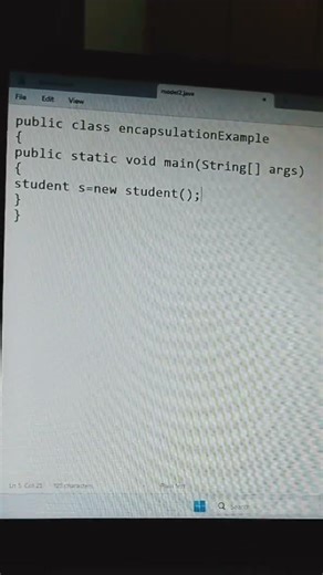 encapsulation program in java 😱🔥💥💯#techwithsam #ytshorts #subscribe