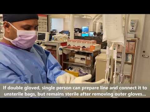 Setting Up Pressured Lines for Cerebral Angiograms