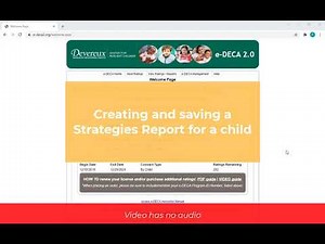 e-DECA: Saving/Accessing a Strategies Report