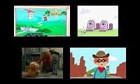 Mix of 4 videos from youtube : (Nick Jr Vs PBS Kids Edition) The End Of The World Sparta Remix Quadparison 20