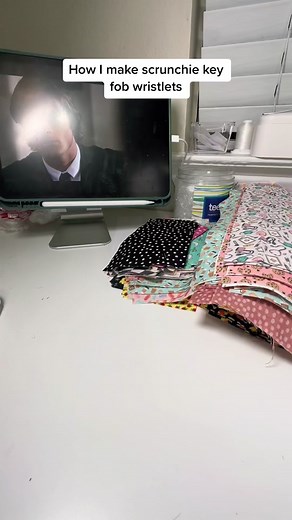 DIY Scrunchie Key Fob Wristlet Tutorial