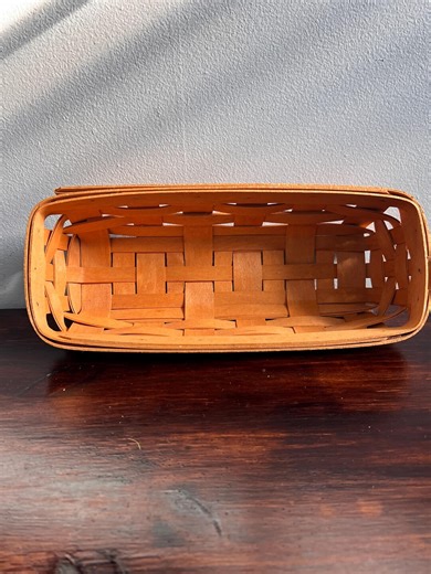 Longaberger 11-inch Handwoven Basket With Plastic Liner Vintage Maple Wood Charcuterie Board Accessory - Etsy