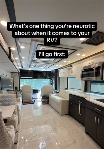 Whenever I get to a campground (it doesn’t matter how long we are staying) I have to immediately and thoroughly clean everything…. Floors, bathrooms, shower, sheets, etc. I can’t relax unless unless every surface is disinfected. 😩 What are you neurotic about when it comes to your RV? Let me know in the comments. #rv #rvlife #rvtravel #motorhome #fyp