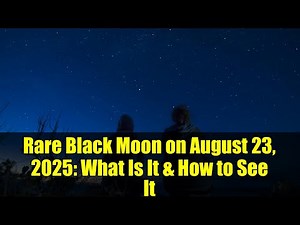 Rare Black Moon on August 23, 2025: What Is It & How to See It