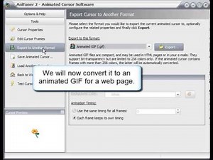 Convert animated cursors (ANI) to animated GIF with AniTuner