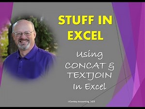 Combine Text in Excel with CONCAT and TEXTJOIN | Easy Tutorial