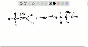 Reaction of 2 -methylpropene with HBr might, in principle, lead to a mixture of two alkyl bromide addition products. Name them, and draw their structures. | Numerade