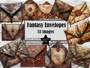 Leather Envelope Clipart Parchment PNG Bundle Medieval Graphics Transparent Commercial Digital Download Renaisance Sublimation Envelope PNG - Etsy
