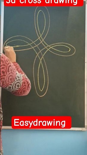 easy 3d cross drawing #ytshortsindia