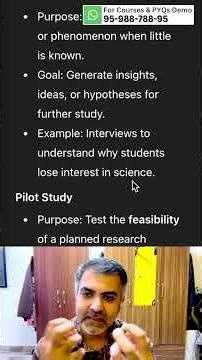 Exploratory Research vs. Pilot Study | Research Aptitude | UGC-NET-Paper 1