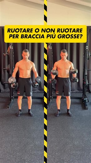 💪 Umberto Miletto IL Personal Trainer 💪 on Instagram: "Nel curl con manubri la rotazione del braccio cambia tutto. (Se vuoi 20h di allenamenti gratuiti, commenta questo video con la parola GRATIS su IG👇🔥 oppure su FB e YT >> https://umbertomiletto.net/20-ore-di-allenamenti-gratuiti-optin ) Non è un dettaglio, è biomeccanica pura. Nel curl classico con rotazione (supinazione) parti con il palmo neutro e ruoti mentre sali. Questo movimento: • aumenta il coinvolgimento del bicipite brachiale • 