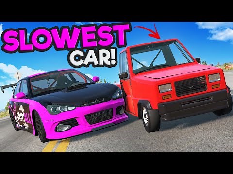 I Raced My Girlfriend with the SLOWEST CAR on a Mountain in BeamNG Drive Mods!