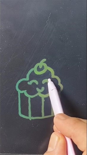 Easy Cupcake Drawing 🧁 #drawing #art #easydrawing