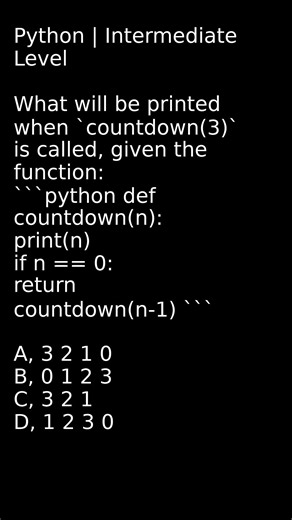Python Function Countdown #pythonfunctions #codeexample #learnpython