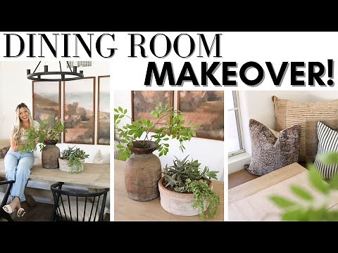 DINING ROOM MAKEOVER || RUSTIC DINING ROOM TRANSFORMATION || HOME DECORATING TIPS AND IDEAS