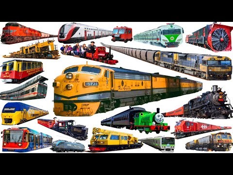 Trains Name | Types of Trains | Learn Railway Transport in English | Tram, Submarine, Train