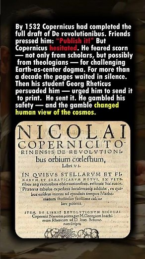 Nicolaus Copernicus — The Book He Feared to Publish That Transformed the Cosmos