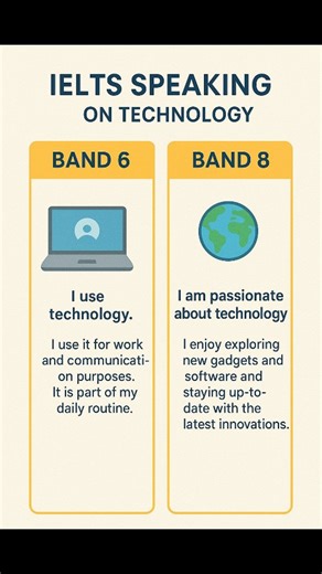 Pragya Sharma | IELTS & PTE Coach on Instagram: "Eyes here 👇👇👇 Here are a few more sample answers to help you understand the difference between band 5 bas band 8 answers in the IELTS speaking test. Q: How often do you use your phone? Band 5 Answer: “I use my phone many times a day. Mostly for WhatsApp and YouTube. I think I use it too much, but I can’t stop it.” Band 8 Answer: “I use my phone quite frequently throughout the day—mainly for work-related messages, navigation, and entertainment. 