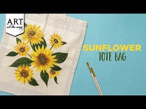 DIY Sunflower Tote Bag 🌻 | Fabric Painting Tutorial | Easy DIY Bag Painting