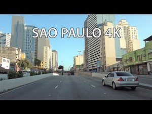 Sao Paulo 4K - City Sunrise - Driving Downtown - Brazil