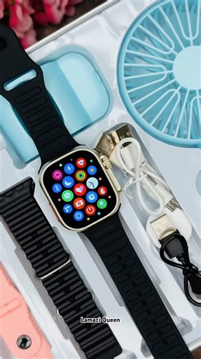New D96 Plus Ultra Smartwatch X Fan X AirPods X 4 pair Straps✅ part-2🤯