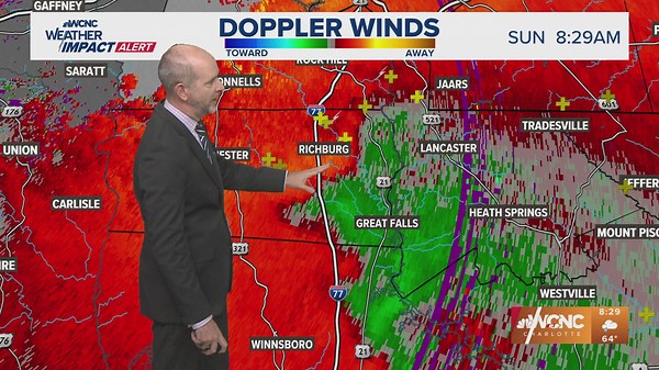 8:30 AM severe weather update: Damaging winds, spin-up tornadoes possible in SC