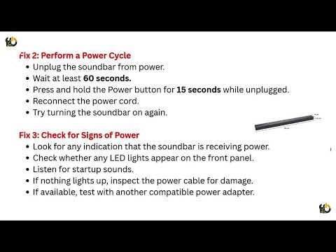 How to Fix JBL Soundbar Won't Turn On - Power Supply and Button Reset Fix