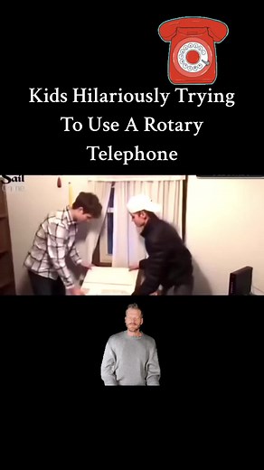 Kids trying to use a rotary telephone. #rotarytelephone #rotaryphone #hilarious #lol #kids #oldphone #genx #olddays #😂