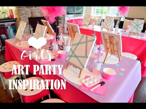 Kids BIRTHDAY PARTY Ideas!! (Girls Art Painting)