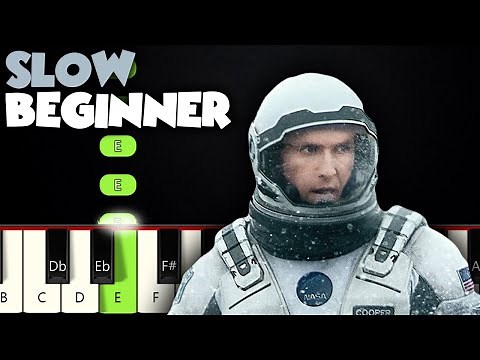 Interstellar - Main Theme | SLOW BEGINNER PIANO TUTORIAL + SHEET MUSIC by Betacustic
