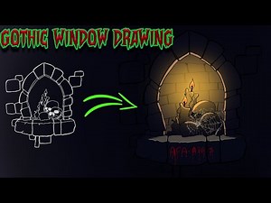 How to Draw & Paint a Gothic Tomb Window | Dark Academia Art
