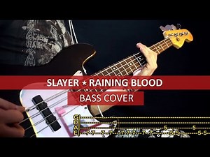 Slayer - Raining blood / bass cover / playalong with TAB