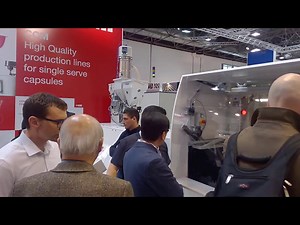SACMI CCM compression molding machine for coffee capsules in operation at Metpack 17