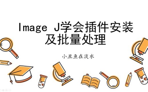 学会image j 批量处理及插件安装