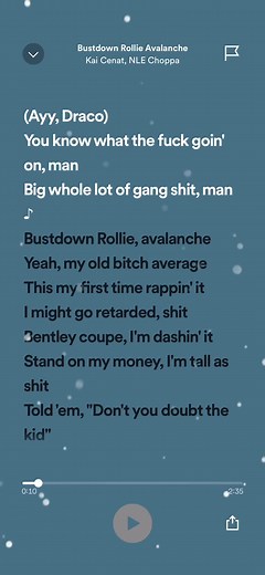 ❄️Bustdown rollie avalanche❄️ #rap #lyrics #nlechoppa #kaicenat #music