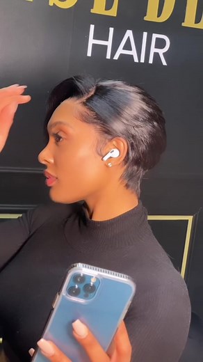 Stylish Pixie Cut with Long Bangs | Lace Front Wig Transformation