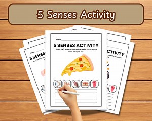 5 Senses Activity for Kids | Preschool Science Printable | Sorting, Matching & Worksheet Pack - Etsy Canada