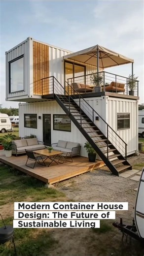 Luxury Living in a Shipping Container: Modern Two-Story Design #containerhome #tinyhouse #home