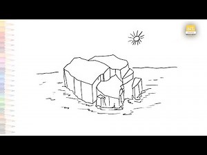 Melting Iceberg drawing | Easy drawing tutorials | How to draw Iceberg step by step | #artjanag