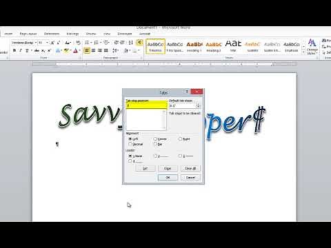 Microsoft Word: How to Set Custom Tab Stops