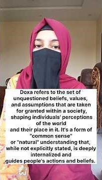 Doxa and the Social Construction of Reality: A Bourdieusian Perspective