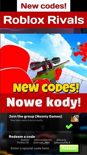 Nowe Kody do Roblox Rivals - Nowe Kody dla Rywale Roblox