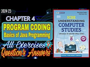Program Coding | Basics of Java Programming | Class 8 Chapter | All Answers | 2024-25