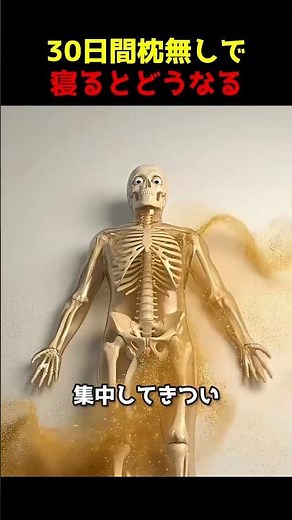 もしも30日間枕無しで寝るとどうなるのか？ #もしも #健康 #睡眠
