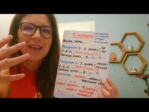 Answering longer answers. Geography GCSE edexcel B. Answering 8 markers