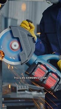 Featuring the new EXWS18V2-230P Brushless Cordless Angle Grinder.