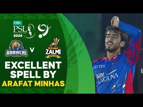 Excellent Spell By Arafat Minhas | Karachi Kings vs Peshawar Zalmi | Match 29 | HBL PSL 9 | M1Z2U
