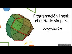 El método símplex: maximización